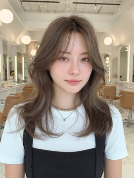 クレビア 名古屋(CreBiA) くびれレイヤー/顔まわりレイヤー/ベージュカラー