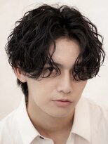 ルーシー 渋谷(LUCEY) センターパートフェザーパーマシャドウパーマメンズパーマ