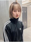 デザインカラーローライトボブウルフレイヤーショートブリーチ
