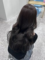 ボタン 熊本(VOTAN)&nbsp;透ける暗髪/レイヤーカット/顔まわり/韓国ヘア/熊本美容室