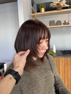 シンクアンド(THINK AND) レイヤーカット / ピンクブラウン | THINK AND