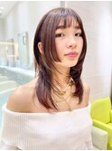 ミディアムレイヤーカット/フェイスレイヤー/似合わせカット