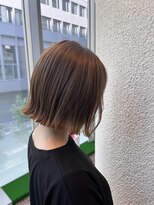 エルサフィロ ヨドヤバシ(el zafiro yodoyabashi)&nbsp;ナチュラルボブ×ベージュ×大人ショートボブ 20代30代40代50代