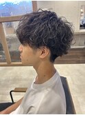 波巻きパーマ