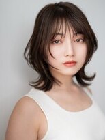 メル バイ ヘアサロン ニド(mer..by hair salon Nido)&nbsp;【大分市】鎖骨ミディ×外ハネレイヤー×艶感ヘア