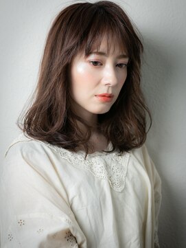 カバーヘア イヴ 戸頭店(COVER HAIR EVE) ダークアッシュブラウン黒髪ミディアムレイヤーz戸頭30代40代