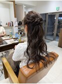 魅力倍増カールセミディシアーカラーダークアッシュショートヘア
