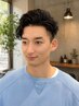 【メンズ】傷ませない☆カット+プレミアムパーマ+最高級『生』トリートメント