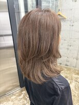 ネス ヘアメゾン アシヤ(ness HAIR MAISON ASHIYA)&nbsp;ミルクティーベージュ×レイヤーミディ
