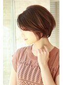 lien.相楽顕】大人かわいいひし形ショートボブ/ココアブラウン