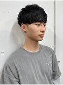 マッシュショート 韓国ヘア ニュアンスパーマ 前下がりマッシュ