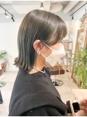 ☆ブリーチなしオリーブグレージュぱつっとスキマ外ハネボブ☆