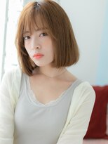 ドクターズサロン LAB 小山店&nbsp;ハイトーンカラーツヤ髪切りっぱなし大人ボブf小山20代30代40代