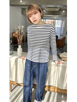 ムード カナザワ(mood kanazawa)&nbsp;ミルクベージュ×耳掛けボブ