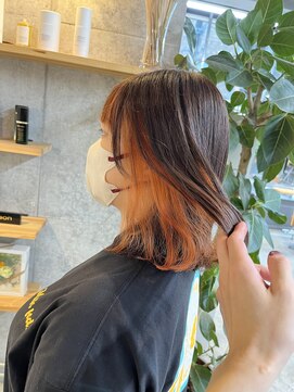 ポート バイ プライマル(port by primal) 外ハネボブ/セクションカラー/ペールベージュ