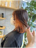 外ハネボブ/セクションカラー/ペールベージュ