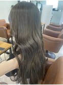 ブリーチあり×オリーブグレーカラー