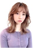ロングレイヤーグレージュカラーブリーチなしカラー20代30代40代