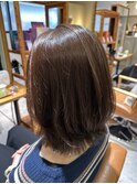 アッシュベージュ×くびれヘアー