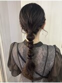お呼ばれ編みおろしヘアセット