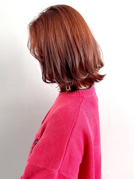 シャロン(SHARON) 【SHARON】ふんわりミディ×オレンジブラウン