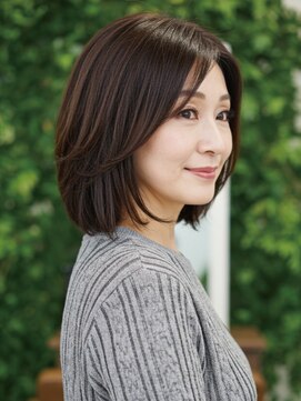 アイ スタイル 大竹店(I STYLE) 50-60代にオススメ★品格引き立つ大人のレイヤーボブ