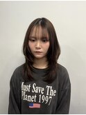 ★韓国ヘアハッシュカット/レイヤーカット前髪顔周りミニウルフ