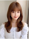 30代小顔に見える！くびれヘアレイヤー × オリーブグレージュ