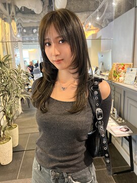 カフ(CAF) CAF松本/オリーブグレージュ/レイヤーカット