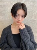 グランマッシュ/細めハイライト/ショート/白髪ぼかし/小顔/池袋