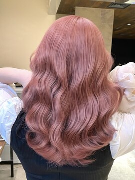 アマトウキョウスマートサロン(AMA TOKYO×Smart Salon) チェリーレッド ツヤ髪 ハイトーン 暖色カラー