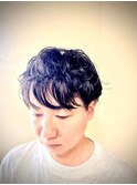 ゆるふわメンズボブニュアンスシャドーパーマ
