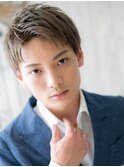 ミルクティーブロンドツーブロックメンズカットb仙台愛子