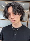 小顔効果◎大人ツイスパ×マッシュで韓国風モテ髪