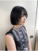 顔まわりレイヤー/暗染カラー/ボブ