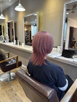 ヘアーメイクロージー 八軒店 (HAIR MAKE ROSY)&nbsp;ピンクカラーウルフレイヤーミディ20代30