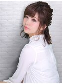 ルーズハーフアップ