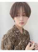高感度抜群！前髪長めの小顔クールショート×グレージュ（銀座）