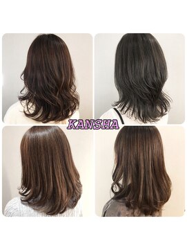 美容室 かんしゃ かんしゃ【Mariko】ミディアムレイヤー☆デジタルパーマ