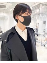 フォト 新宿(foto)&nbsp;グレーベージュ前髪パーマレイヤーカットダブルカラー髪質改善