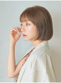 シアーバングの丸みボブ