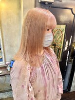 アンリ(Henri)&nbsp;【かしむらゆうか】オレンジピンクベージュ/ケアブリーチ/ロブ