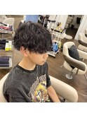 波巻きパーマ