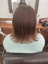 トップヘアー 本店(TOP HAIR) オレンジカラー/インナーカラー/外ハネボブ