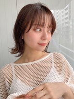 前髪 ネビージュ ボブルフ 黒髪 ワンレン 小顔 "
