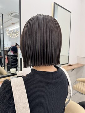 サンド 大阪梅田(sand) @hitoshi__sand /黒髪/ネビージュ/小顔/ワンレン/大阪梅田