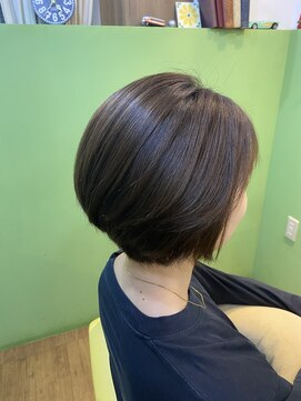 エシカル(ethical) 丸みショート×透明感ベージュ+システムトリートメント