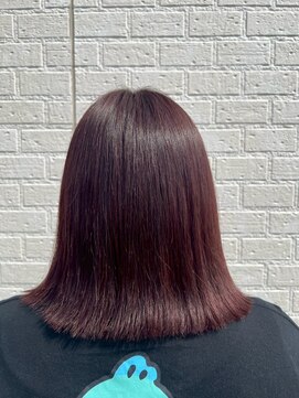 ミミックヘアー(MiMic hair) 外はねミディアム、暖色カラー【桐生/みどり市】