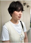 マッシュショート/ニュアンスパーマ/くせ毛風パーマ
