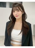 大人可愛い透明感ブリーチなしくすみカラー